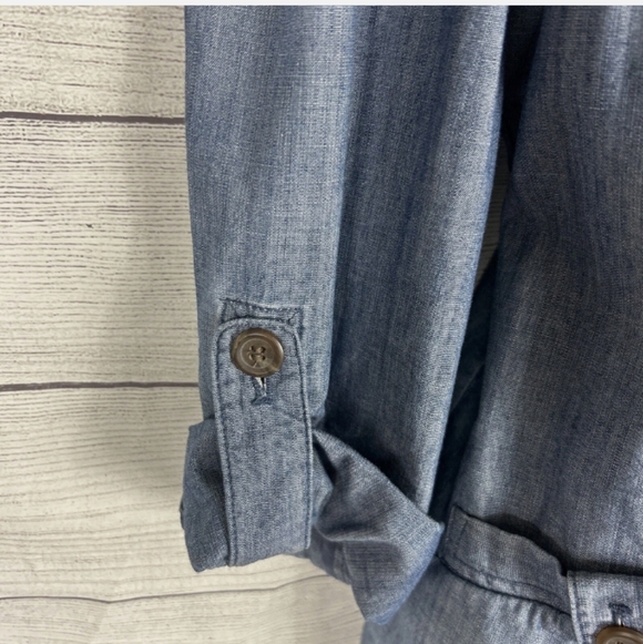 Charter Club Blue Jean Lightweight Jacket Or Top Classic Denim Style - Picture 4 of 9